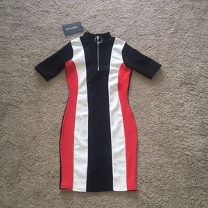 Striped mini dress